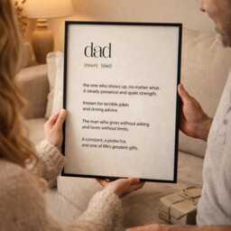 Meaningful Dad Gift Print, From Daughter Or Son, Emotional Definition Wall Art, Fathers Day Keepsake, Minimalist Quote, Unframed - thumbnail 2