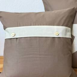 Country Style Cushion Cover, Pillow Case, Stars Pillow, Decorative Star Beige/Cream 50x50cm - thumbnail 4