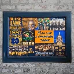 Notre Dame Football Wall Art Personalized Sports Decor - thumbnail 3