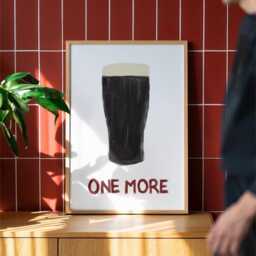 One More Pint Print Poster, Living Room Wall Print, Bedroom Decor, Typography Art Dopamine Portrait Art, Beer Garden - thumbnail 2
