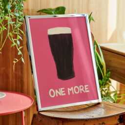 One More Pint Print Poster, Living Room Wall Print, Bedroom Decor, Typography Art Dopamine Portrait Art, Beer Garden - thumbnail 3