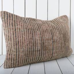 Handmade Vintage Turkish Kilim Pillow Cover 16x24 Decorative Cushion - thumbnail 3