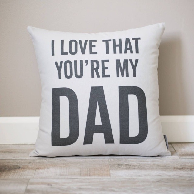 Personalized Dad Pillow - Linen Blend Father's Day Gift - image 1