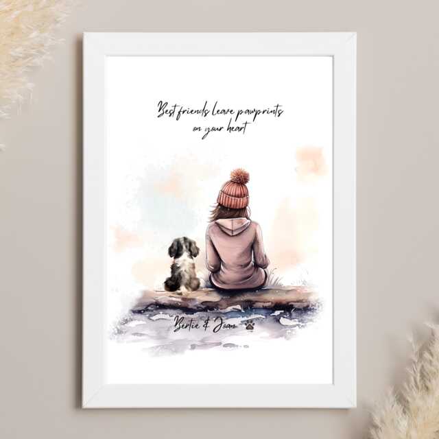 Dog Bereavement, Pet Loss Gifts, Stocking Fillers, Memorial Gift, Girl & Print, Rip Dog, Of Passing Away - image 1