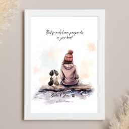 Dog Bereavement, Pet Loss Gifts, Stocking Fillers, Memorial Gift, Girl & Print, Rip Dog, Of Passing Away - thumbnail 1