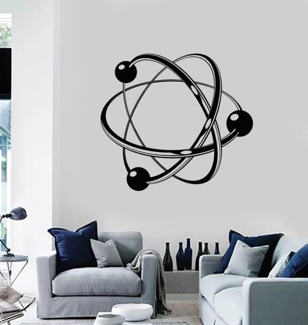 Atom Wall Vinyl Decal School Classroom Physics Science Cool Decor For Living Room 2274Di - image 1