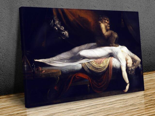 Henry Fuseli , The Nightmare , Wall Hangings, Art, Canvas Print Art Framed - image 1