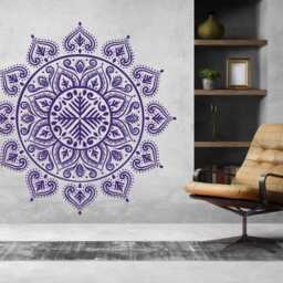 Boho Mandala Wall Decal Vinyl Indian Ornament, Yoga Decor - thumbnail 3