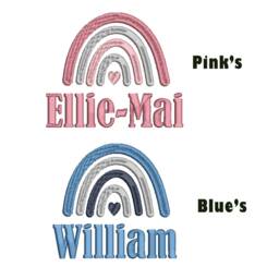 Personalised Baby Blanket Embroidered .this Pretty Rainbow New Born Boy, Girl Blanket, Keepsake Gift - thumbnail 3