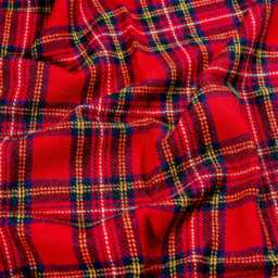 Harris Tweed Royal Stewart Tartan- Luxury Pure Wool Lap Blanket - 75x100cm/30x39 - thumbnail 2