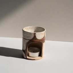 Handmade Fragrance Lamp - Oil Stoneware Tealight - thumbnail 3