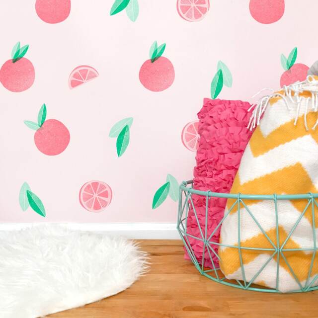 Grapefruit - Fabric Wall Decal Yum Mej - image 1