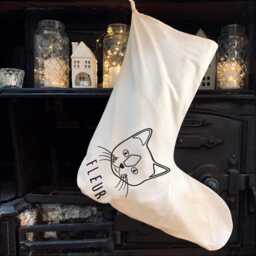 Personalised Cat Christmas Stocking/Pet Holiday Decor