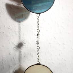 Moon Phases Wall Hanging, Gold Stars & Hoop, Bohemian Lunar Decor - thumbnail 4
