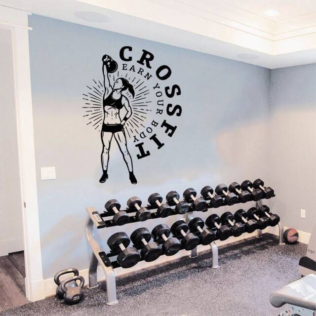 Crossfit Gym Wall Decal Motivational Fitness Quote T761 - image 1