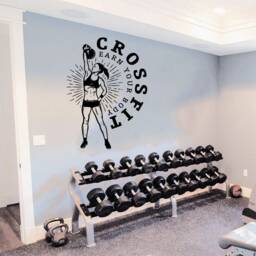Crossfit Gym Wall Decal Motivational Fitness Quote T761 - thumbnail 1