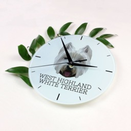 A Clock With A West Highland White Terrier Dog. New Collection The Geometric Dog - thumbnail 2