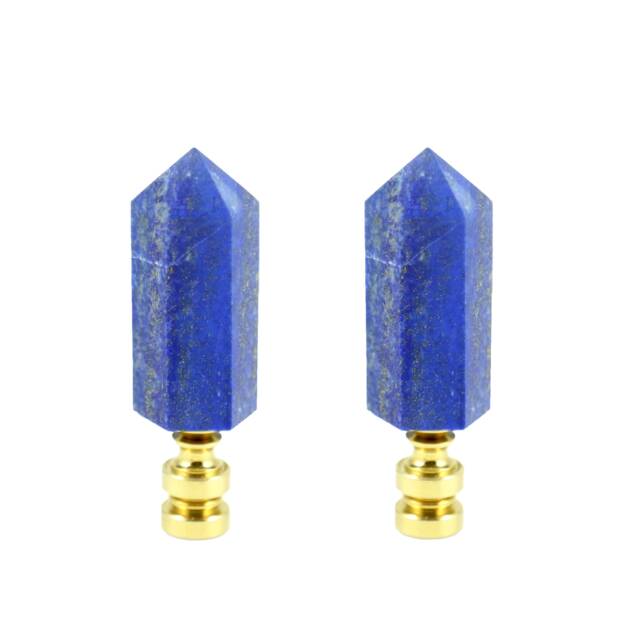 Lapis Lazuli Lamp Finial Point Finials Gemstone Lighting Accessory Blue Home Decor Stone Bedroom - image 1
