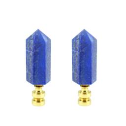 Lapis Lazuli Lamp Finial Point Finials Gemstone Lighting Accessory Blue Home Decor Stone Bedroom