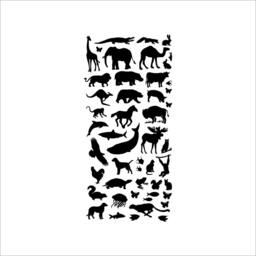 Silhouette Collection Of Mammal Animals & Birds Vinyl Wall Decals Kids Home Decor Stickers - thumbnail 2