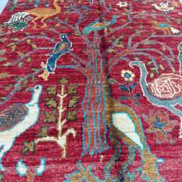 Handwoven Wool Chobi Rug 4.1 X 2.5 Ft, Afghan Persian Design - thumbnail 4