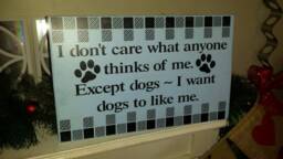 Dog Humor Wood Sign Wall Hanging Buffalo Plaid Decor Lover Gift I Don't Care What Anyone Thinks Of Me Except Dogs Want To Like - thumbnail 1