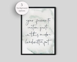 Custom Quote Print, Signs, Wall Art, Prints Text Poem Or Song Lyrics Prints, Personalised Gift - thumbnail 1