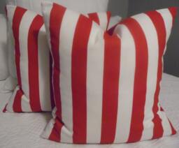 Valetines Day.pillow Cover.cabana Stripe Red.white.stripe.holiday Decor.beach Decor.poolside Decor.slip Covers.deck Decor.patio - thumbnail 1