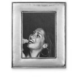"Cast Wide Rim Pewter Picture Frame To Take 7"" X 9.5" - thumbnail 3