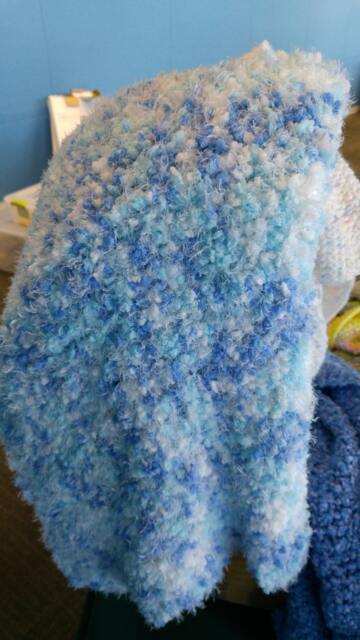 Bubble Blue Baby Blanket