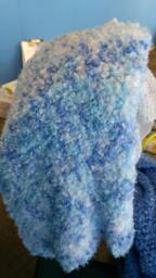 Bubble Blue Baby Blanket