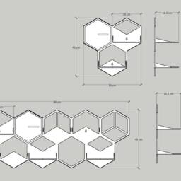 Hexagon Wall Planters Set, Home Plant Decor Inspirations, Ivy Decor, Indoor Trellis, Wall Pot Holder, Plant Decoration - thumbnail 4