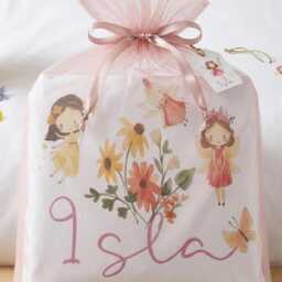 Personalised Flower Fairy Microfibre Duvet Cover Set Pink Girls Bedding With Optional Cushion - thumbnail 3