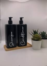 Personalised Black Square Soap Dispenser Bottle With Gloss Pump 250Ml & 500Ml - thumbnail 1