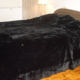 "Brand New Black Sheared Beaver Fur Blanket Bed Cover Throw Size 100""x100" - thumbnail 4