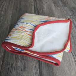 "Tiger Stripe Baby Blanket Plush Minky, Cotton Flannel, 35""x35" - thumbnail 3