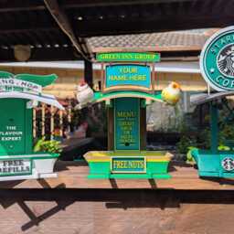 Custom Name Irish Pub Theme Garden Bird Feeding Station - Seed Feeder Quirky Outdoor Decor Wild Food Table - thumbnail 3