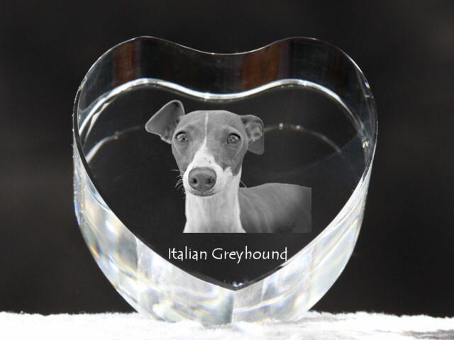 Italian Greyhound, Crystal Heart With Dog, Souvenir, Decoration, Limited Edition, Collection - image 1