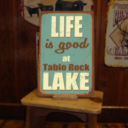 Custom Lake House Sign Vintage Style Tin Cabin Decor - thumbnail 2