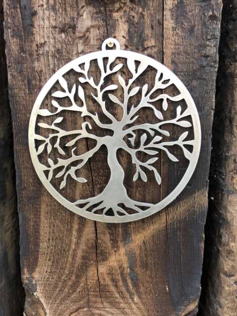 Small Steel Tree Of Life Wall Art - Rustic Home Decor - image 1