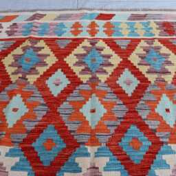 5'1x6'3 Ft New Flatweave Kilim Rug, Turkmen Oriental Rug, Afghan Tribal Maimana Vintage Rug For Bedroom, Livingroom - thumbnail 3