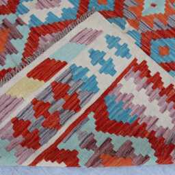 5'1x6'3 Ft New Flatweave Kilim Rug, Turkmen Oriental Rug, Afghan Tribal Maimana Vintage Rug For Bedroom, Livingroom - thumbnail 4