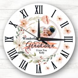 Wonderful Grandma Photo Frame Mother's Day Birthday Gift Personalised Clock - thumbnail 1