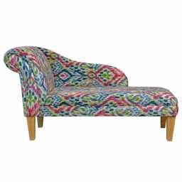 Luxe Multicoloured Tie-Dye Chaise Longue - Funky Indoor Sofa Lounger Handmade in Britain - thumbnail 3
