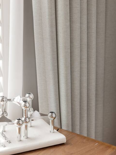 Finnian 100% Blackout Curtain, 9 Colors, Faux Linen Curtain For Bedroom Living Room, Thermal Room Darkening 1Pc - image 1