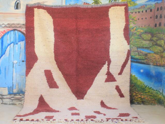 Custom Fabulous Boujad Rug, Authentic Moroccan Azilal Abstract Multicolored Carpet, Handmade Furniture, Bohemian Rug - image 1