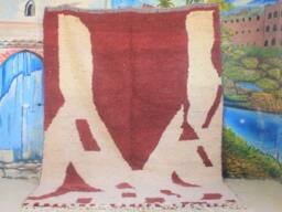 Custom Fabulous Boujad Rug, Authentic Moroccan Azilal Abstract Multicolored Carpet, Handmade Furniture, Bohemian Rug - thumbnail 1