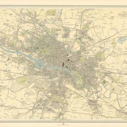 Old Map Of Glasgow, Scotland 1912 - Vintage Poster Wall Art Print Alexander Park Necroplois River Clyde Plan Glasgow - thumbnail 2