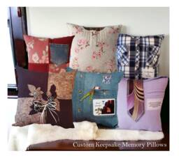Keepsake Memory Pillow Made From Loved One's Clothing, Custom Memorial Shirt Pillow, Special Christmas, Wedding, Or Bereavement Gift - thumbnail 1