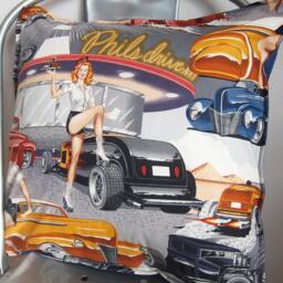 Cheeky Pin Up Cushion Cover - Hot Rod Girls - thumbnail 3